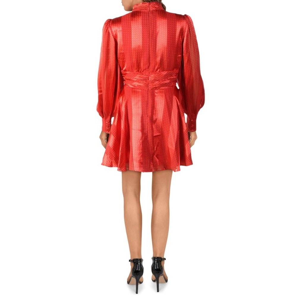 Alexis Red Striped Cocktail Dress - Picture 5 of 10